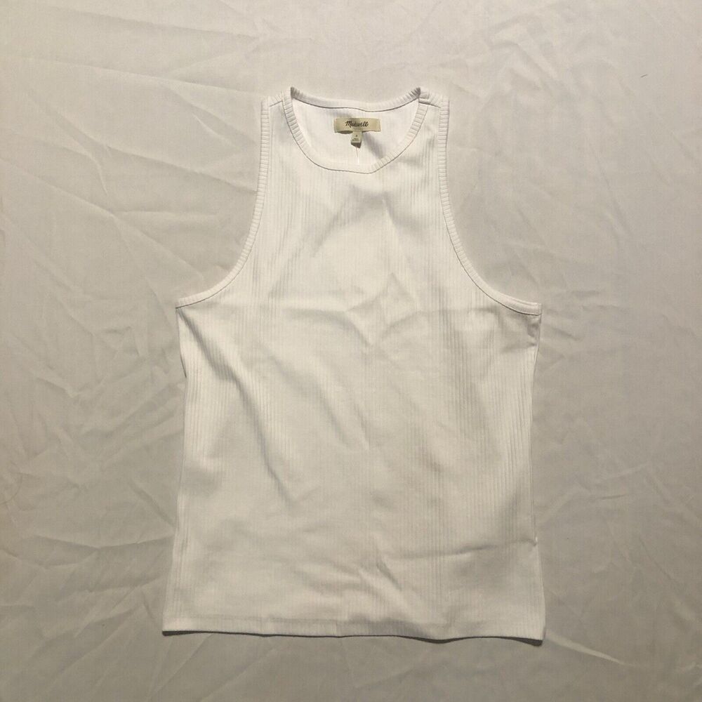 Madewell Highneck Tank in Sleekhold White Women's Size Small